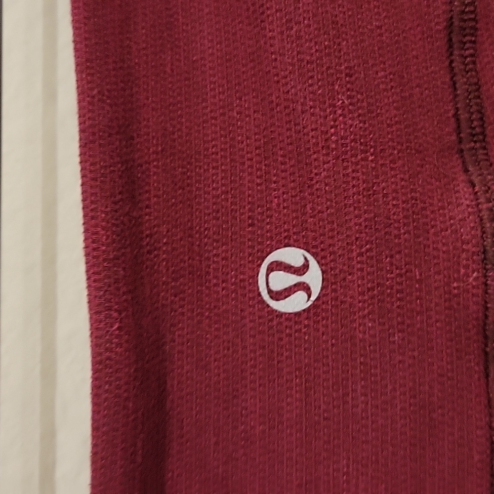 Lululemon Wunder Under Rust Berry Blumble Berry Leggings Size 10 - Picture 7 of 10